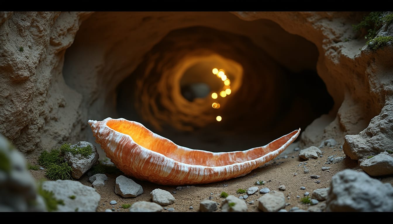 Un Écho du Passé : La Corne en Coquillage d'une Grotte Française